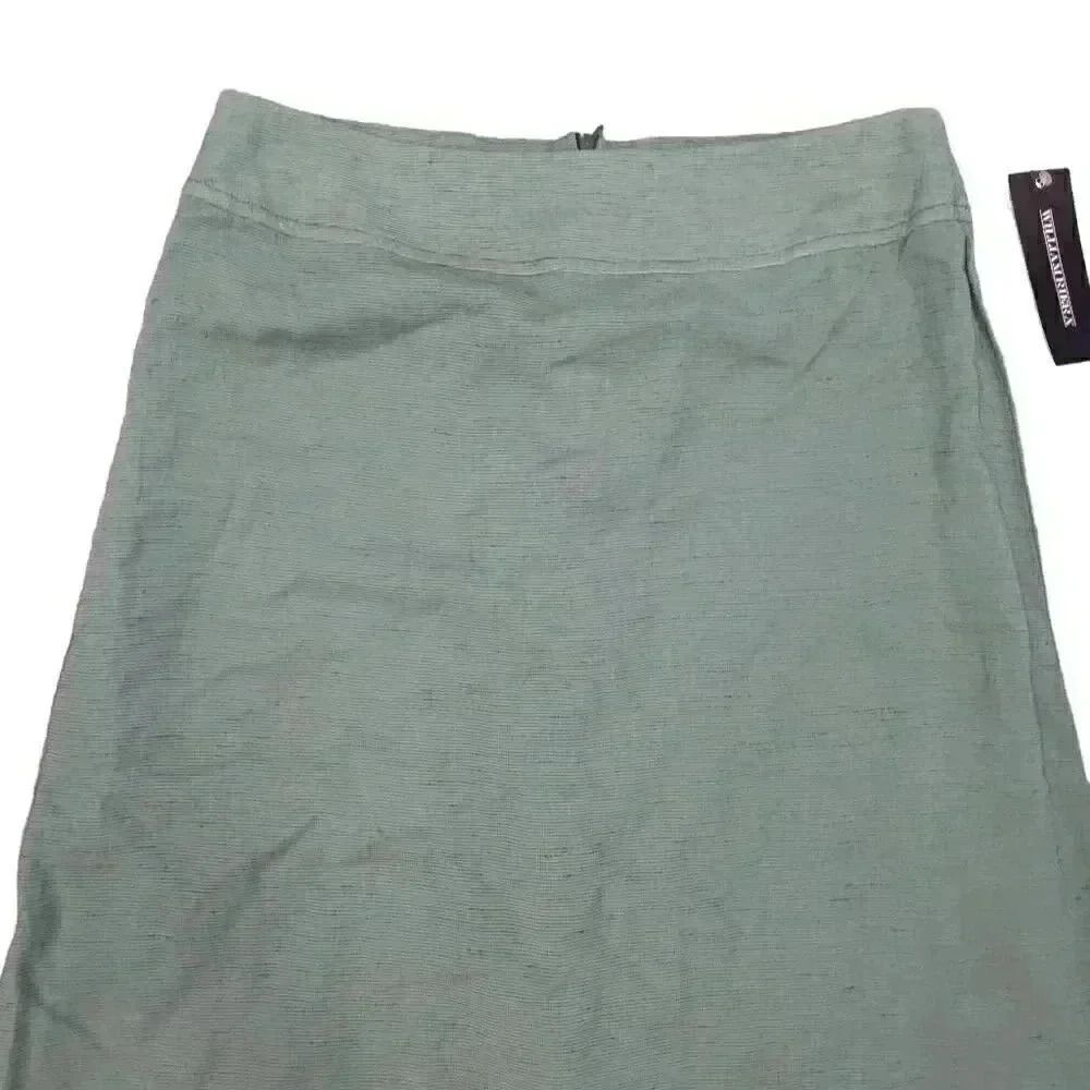 William Riera Women's Teal Viscose A-Line Lined Skirt NEW - Picture 2 of 8
